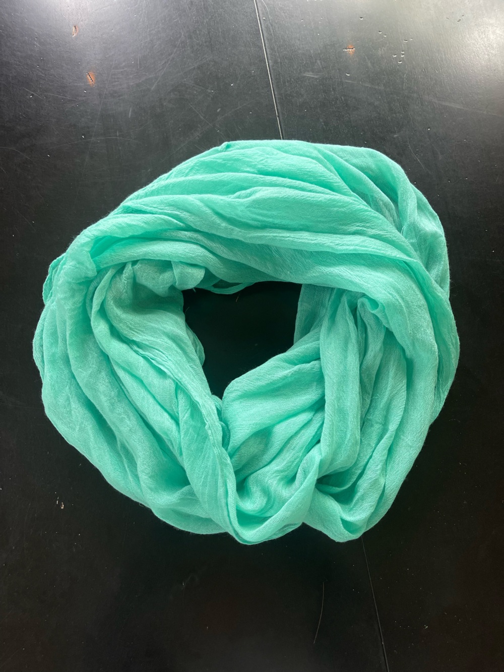 Teal Thin Infinity Scarf